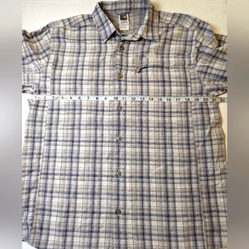 Men's North Face Vent Long Sleeve Button Up Fishing Hiking Wicking Shirt…